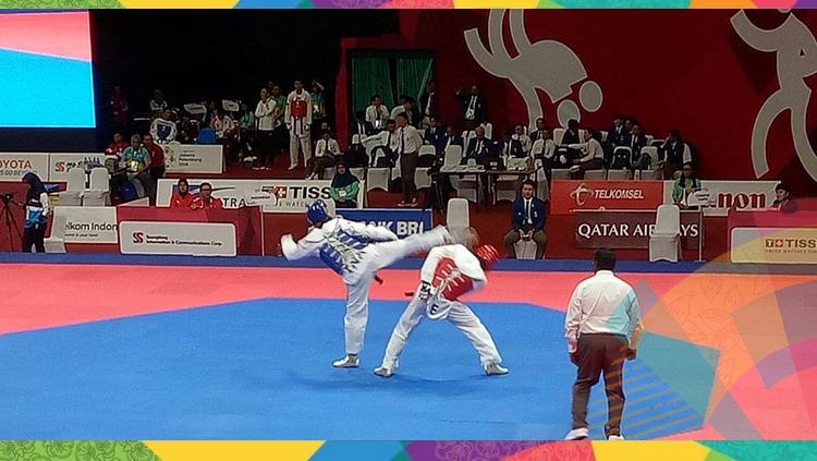 Anugrah Prasetyo Rizky saat melawan China di Asian Games 2018.