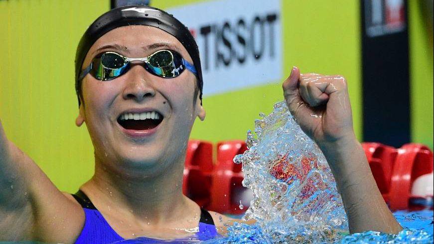 Atlet renang, Rikako Ikee, yang menyumbang empat medali emas untuk Jepang. - INDOSPORT