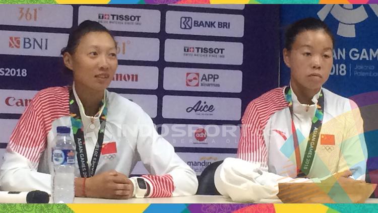 Atlet dayung putri China di Asian Games 2018.