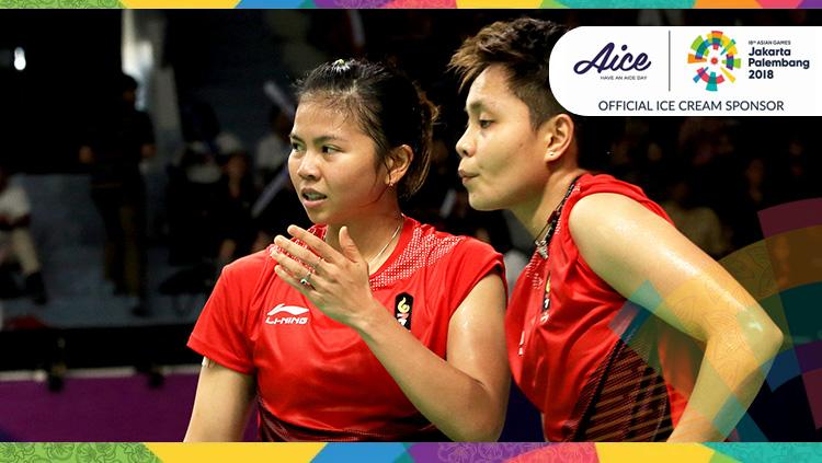 Greysia Polii dan Apriyani Rahayu di Asian Games 2018.