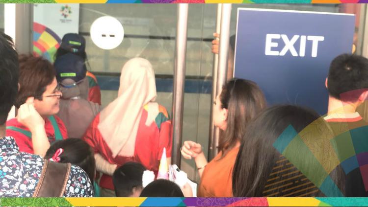 Pintu masuk venue Asian Games 2018.