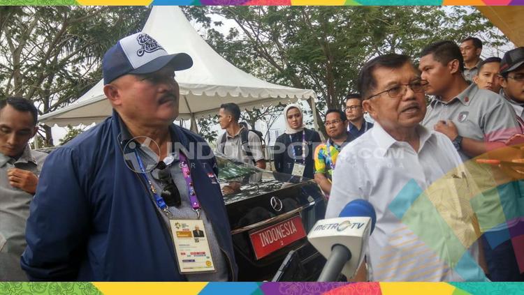 Wapres Jusuf Kalla mengunjungi Jakabaring Sport City.