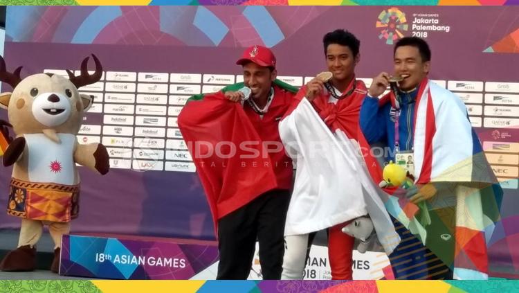 Aqsa Sutan Aswar meraih emas untuk Indonesia dari cabor jetski.