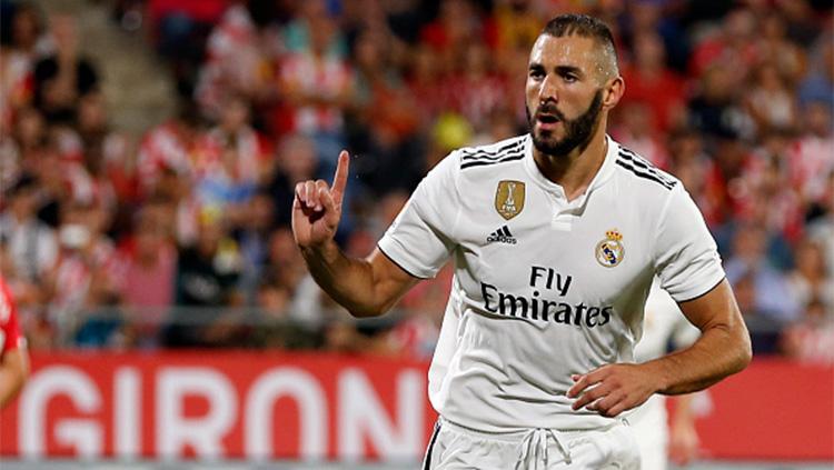 Benzema setelah mencetak gol Copyright: Getty Images