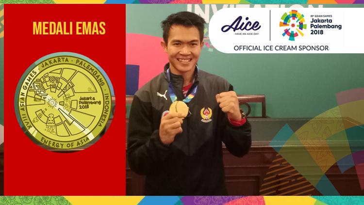 Komang Harik Adi Putra sumbang medali emas di Asian Games 2018.