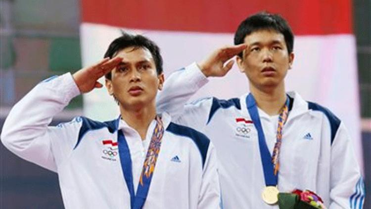 Hendra Setiawan/Mohammad Ahsan di Asian Games 2014.