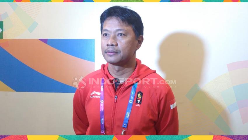 Pelatih tim karate Indonesia, Syamsuddin Barkhani.