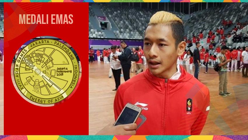 Hanifan Yudani Kusumah raih medali emas di Asian Games 2018. Copyright: Istimewa