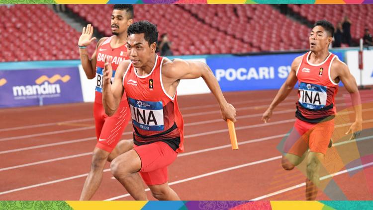 Lari Estafet 4x100 m Indonesia.