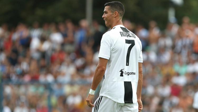 Cristiano Ronaldo saat memainkan laga pra musim beberapa waktu lalu bersama Juventus.