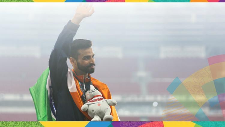 Arpinder Singh, peraih medali emasi lompat jauh Asian Games 2018. - INDOSPORT