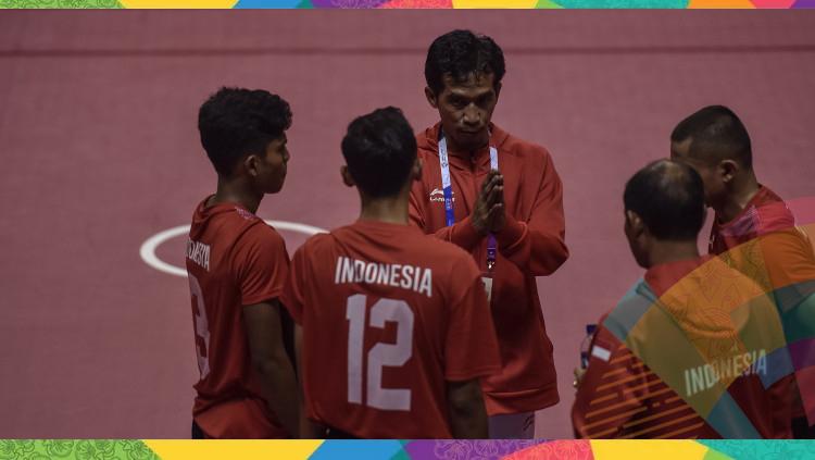 Pelatih sepaktakraw Indonesia, Asry Syam. - INDOSPORT