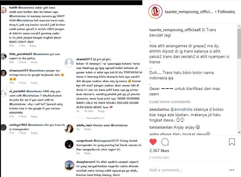 Atlet Cinta Luna. Copyright: IG@tanterempong