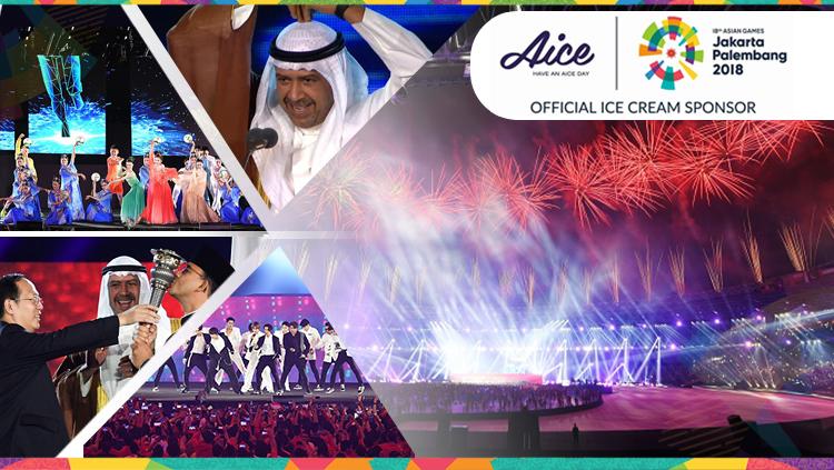 Kombinasi aksi penutupan Asian Games 2018.
