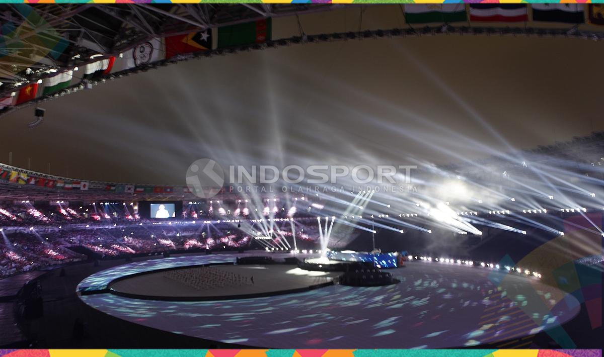 Spotligth di acara penutupan Asian Games 2018.