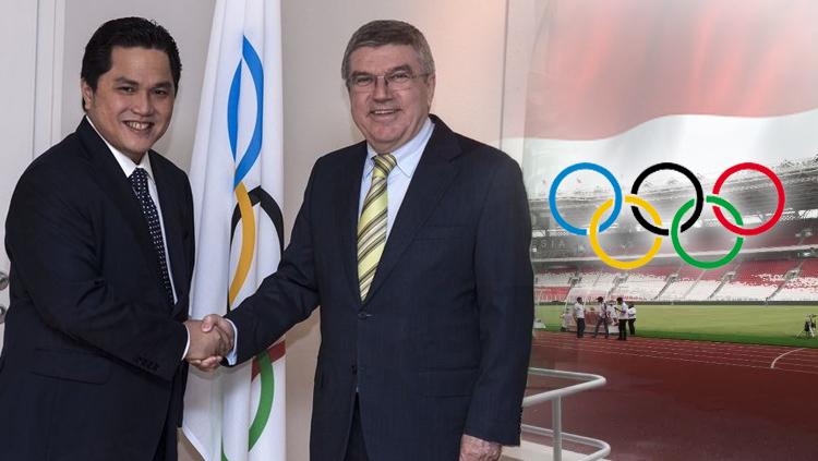 Erick Thohir, selaku Ketua Komite Olimpiade Indonesia (KOI), mengatakan bahwa dirinya telah mendapatkan surat dari International Olympic Committee (IOC) perihal Indonesia menjadi tuan rumah Olimpiade.
