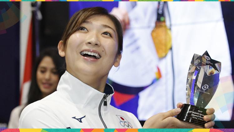 Rikako Ikee saat menjadi pemain terbaik atau MVP Asian Games 2018.