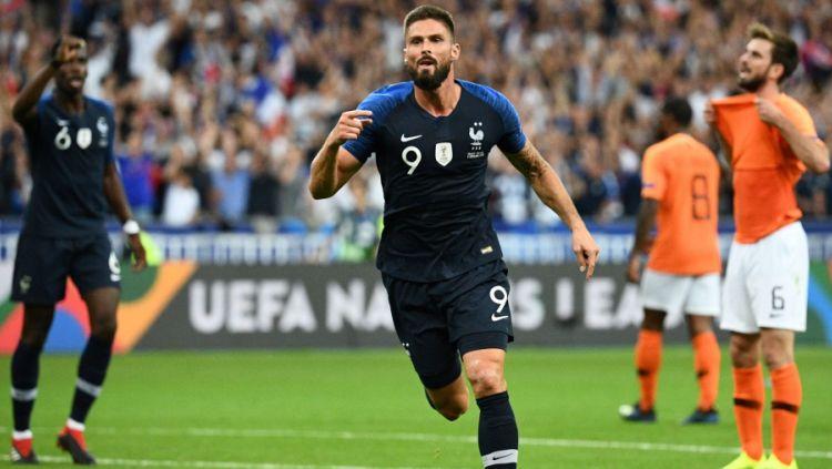 Olivier Giroud mengklaim kegagalan Prancis di EURO 2020 adalah buah ketidakcocokan filosofi permainan dengan Karim Benzema setelah lima tahun absen. - INDOSPORT