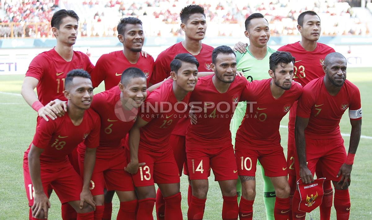 Laga Persahabatan Timnas Indonesia vs Mauritius.