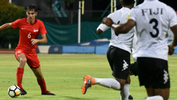 Timnas Singapura Saat Menghadapi Fiji.