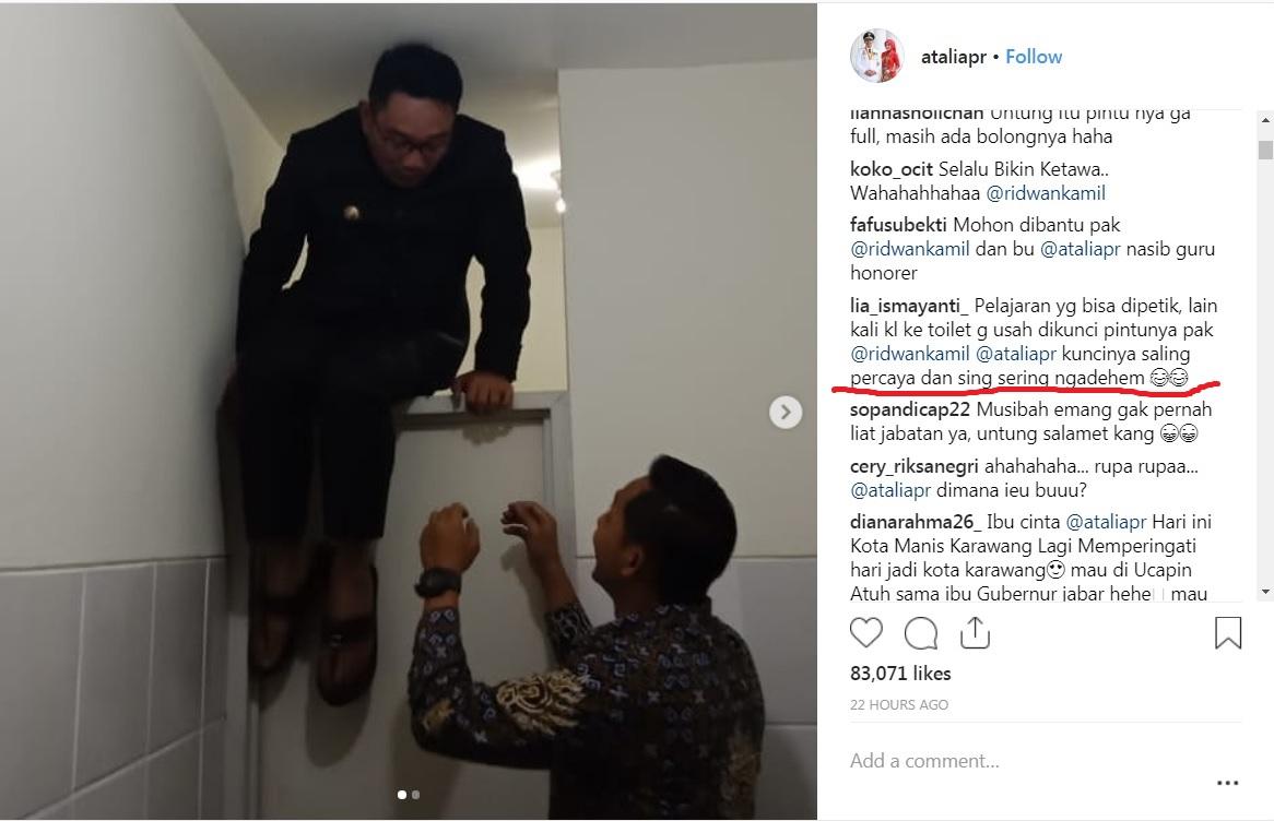 Komen netizen di unggahan akun @ataliapr. Copyright: Instagram.com/ataliapr