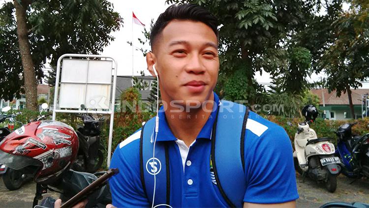 M. Al Amin Syukur Fissabilah‎ seusai berlatih dengan tim Persib Bandung, Jumat (14/09/2018). Copyright: Arif Rahman/INDOSPORT