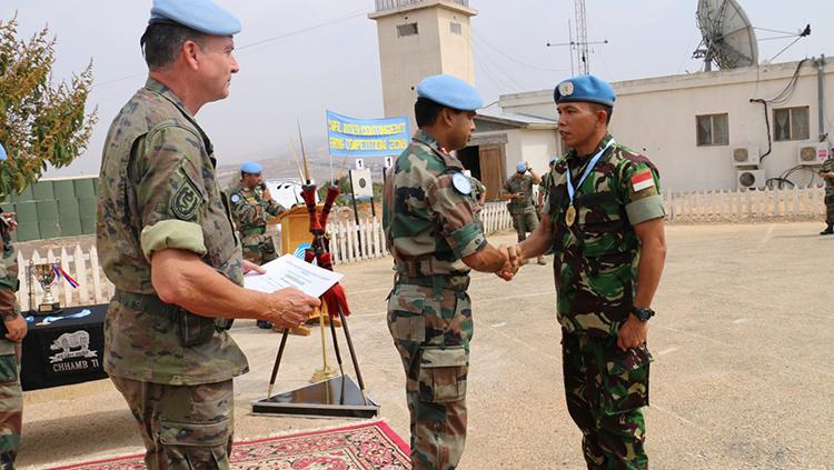 Satgas Indobatt Juara Umum Menembak Tingkat UNIFIL di Lebanon Copyright: Puspen TNI