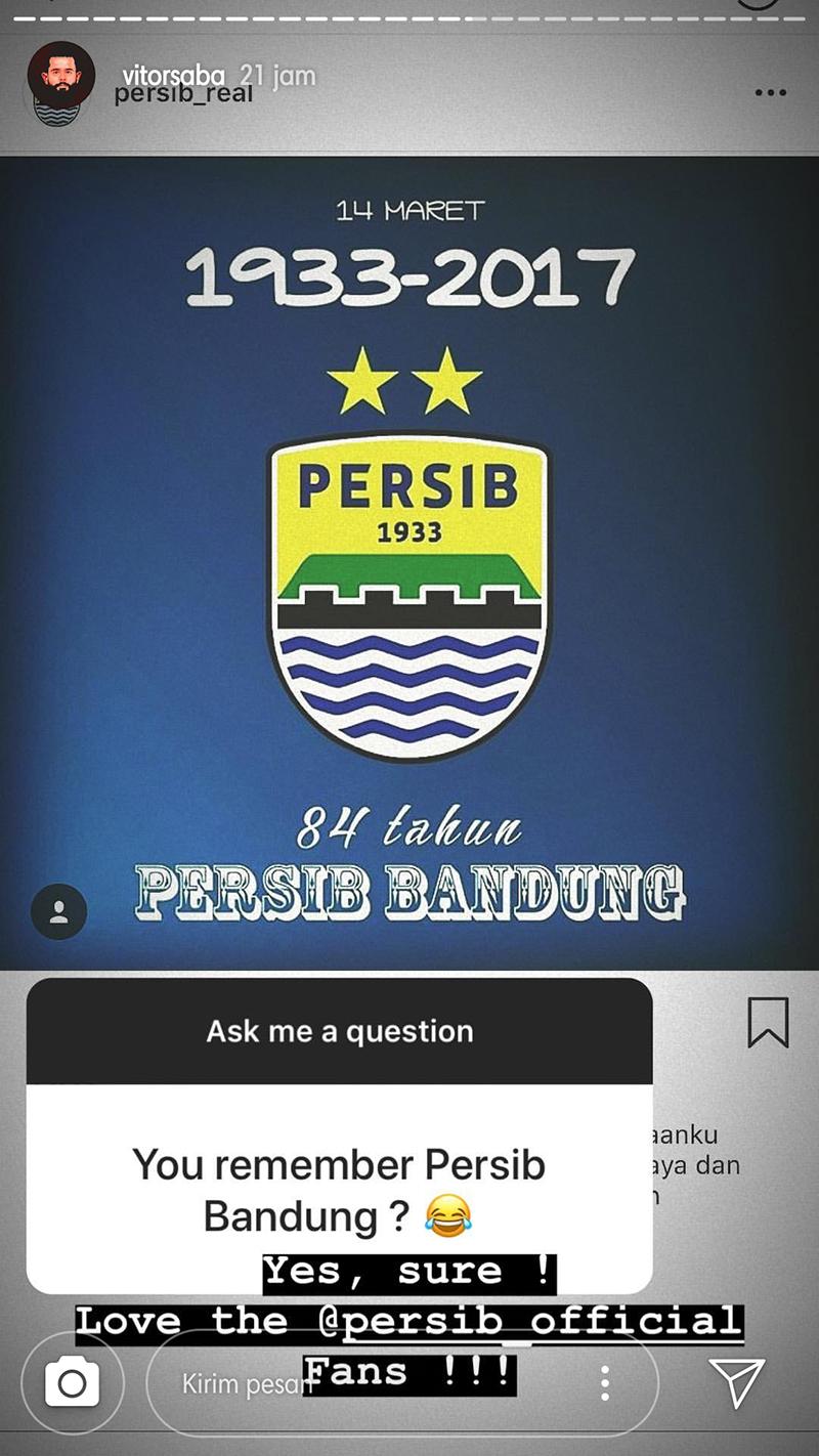 Vitor Saba kirim sinyal kepada Persib Bandung. Copyright: Instagram