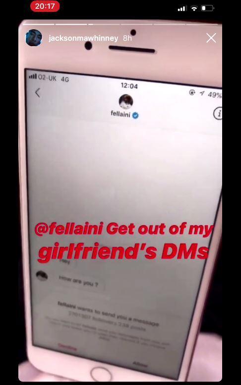 Fellaini menggoda model seksi bernama Tina Stinnes. Copyright: Instagram