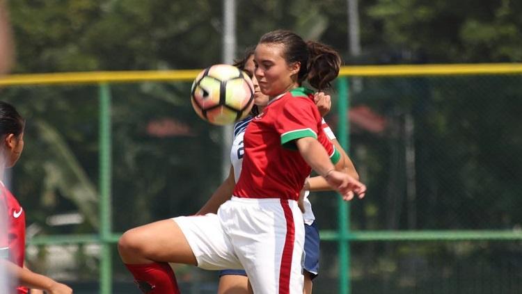 Portia Fischer, bek tengah Timnas U-16 putri di kualifikasi Piala Asia U-16 di Kirgistan Copyright: Instagram/@portia.fischer