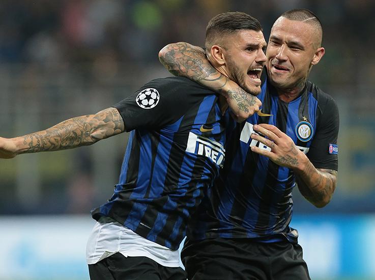 Mauro Icardi dan Radja Nainggolan. Copyright: Getty Images/Emilio Andreoli