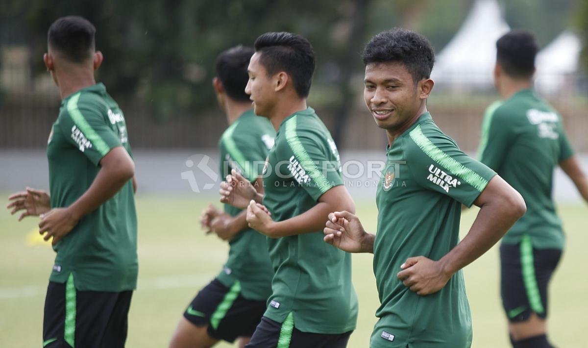 Latihan fisik latihan Timnas Indonesia U-19.