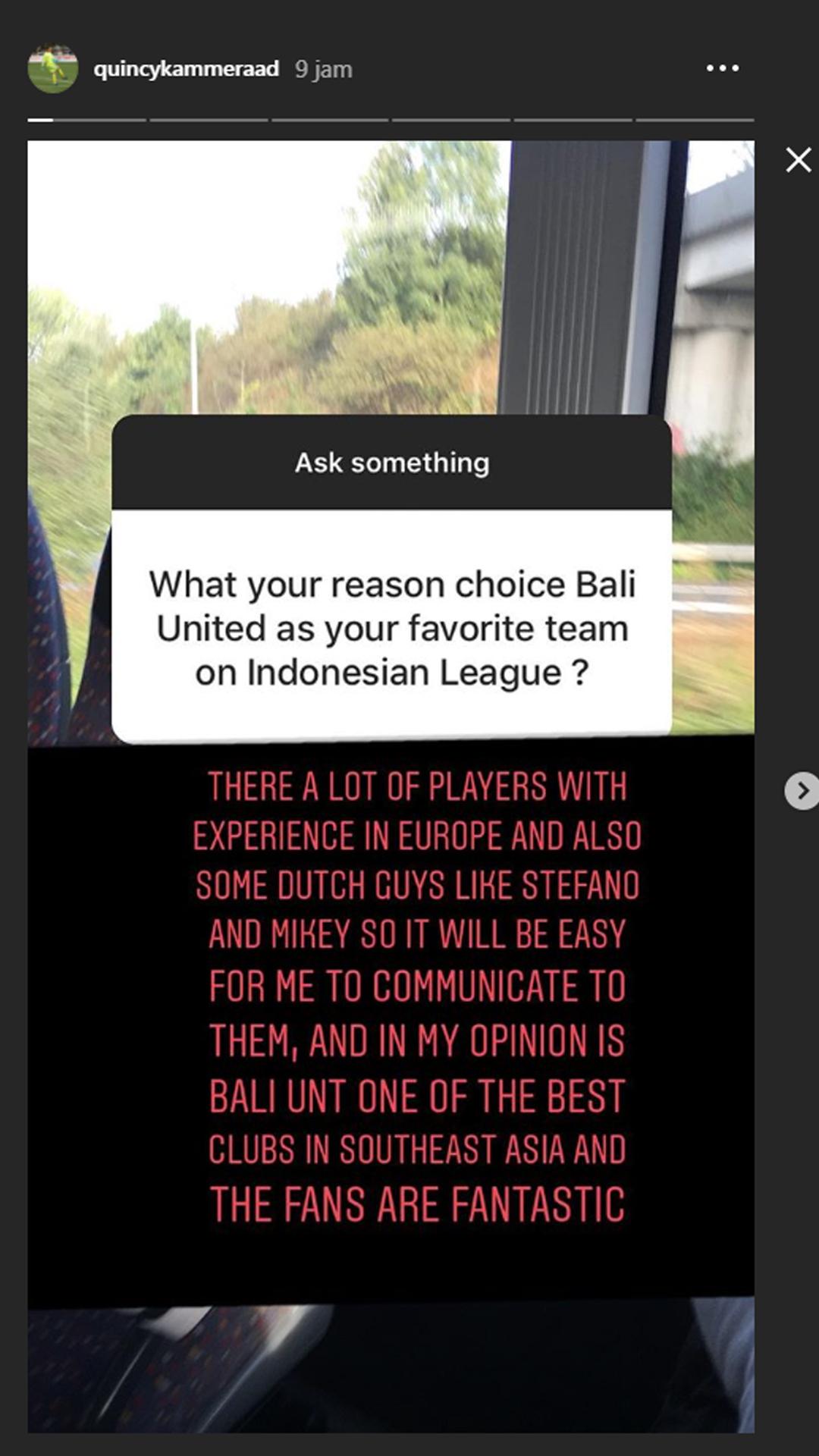 Kiper muda Filipina, Quincy Kameraad ungkap alasan memfavoritkan Bali United. Copyright: Instagram/quincykammeraad
