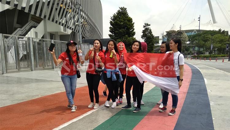 Tenaga kerja Indonesia di Malaysia, datang ke Stadion Bukit Jalil untuk menyaksikan langsung Timnas U-16 di laga Piala Asia U-16