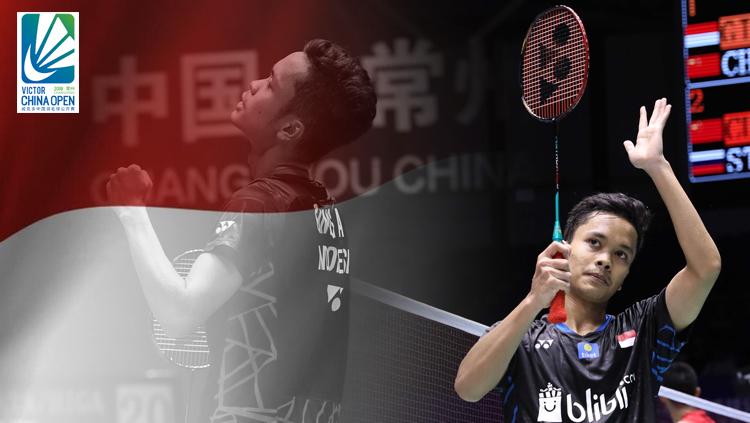 Anthony Ginting lolos ke final China Open 2018. - INDOSPORT