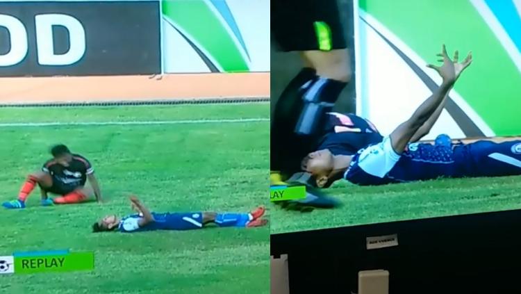 Hendro Siswanto tabrakan dengan Manu Wanggai