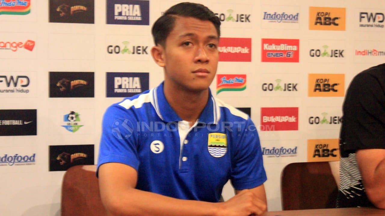 Febri Haryadi (Persib Bandung) saat konferensi pers jelang laga Persib Bandung vs Persija Jakarta. - INDOSPORT