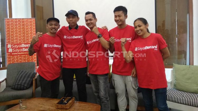 Empat ODHA yang akan mengikuti Jakarta Marathon 2018.