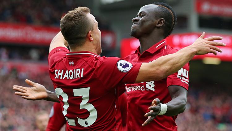 Shaqiri dan Sadio Mane. Copyright: INDOSPORT