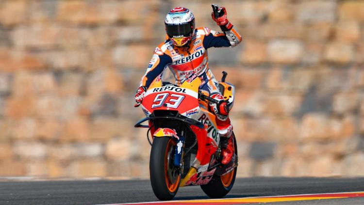 Marc Marquez juara MotoGP Aragon 2018. - INDOSPORT