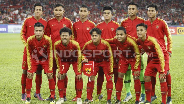 Skuat Timnas Indonesia U-16 yang bermain lawan Vietnam U-16 di Piala Asia U-16.