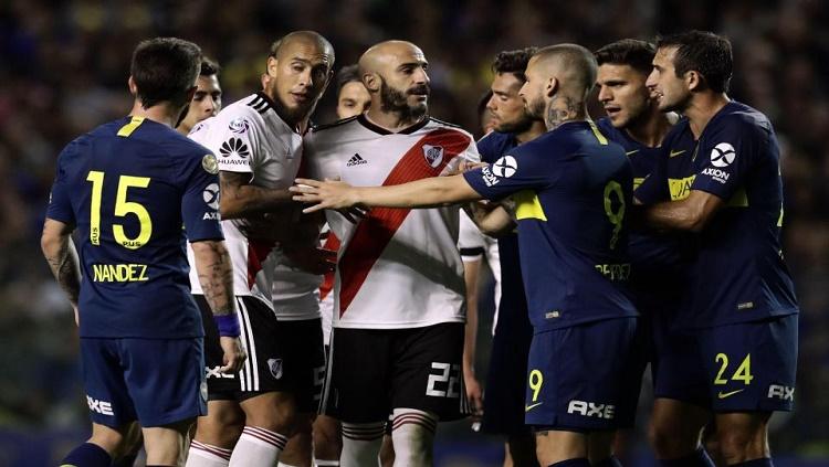 River Plate vs Boca Juniors merupakan dua klub yang memiliki rivalitas yang tinggi Copyright: The Sun