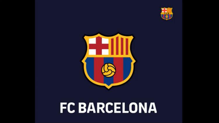 Rencana logo baru Barcelona. Copyright: Twitter.com/FCBarcelona