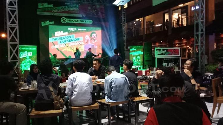 Keseruan Acara Bola Bareng laga Chelsea vs Liverpool sudah dimulai.