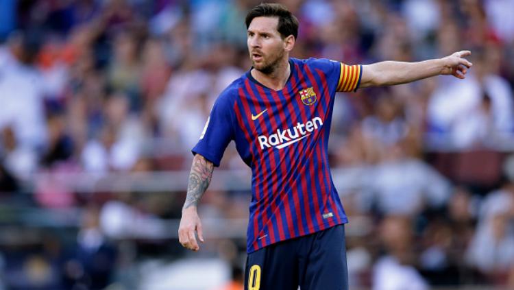 Lionel Messi di laga Barcelona vs Bilbao. Copyright: INDOSPORT