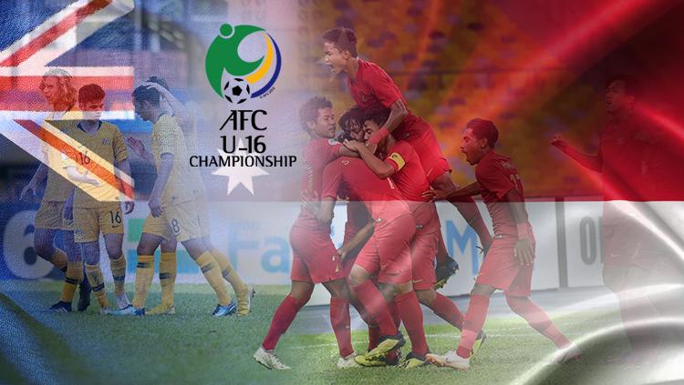 Indonesia vs Australia U16. - INDOSPORT