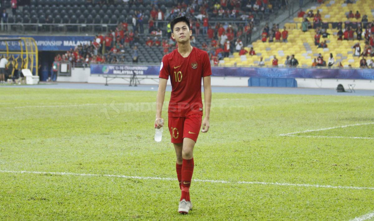 Rendy Juliansyah tampak lesu timnya gagal lolos semifinal Piala Asia 2018.