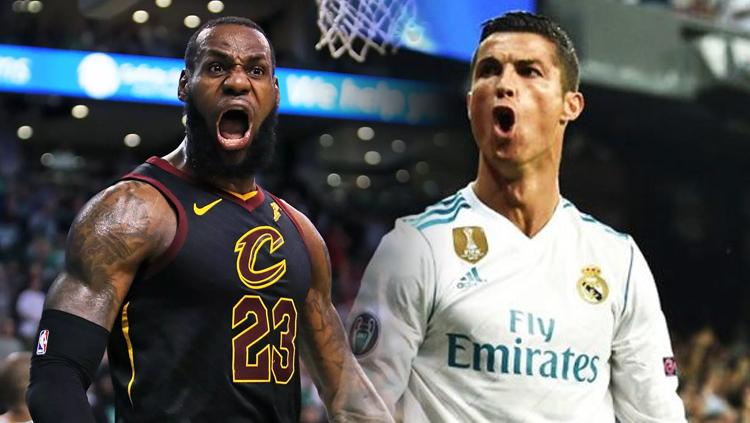 LeBron James dan Cristiano Ronaldo. - INDOSPORT