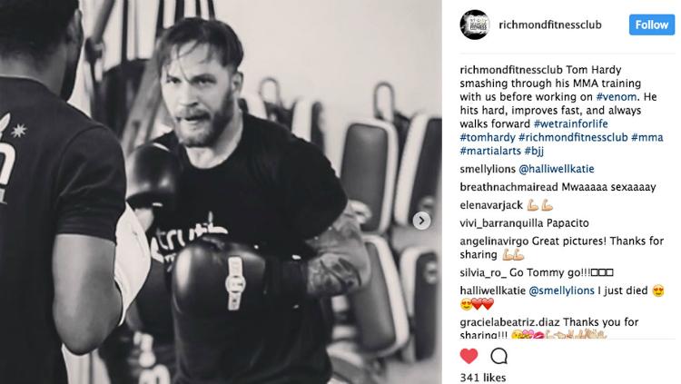 Tom Hardy, Berlatih MMA Copyright: Instagram