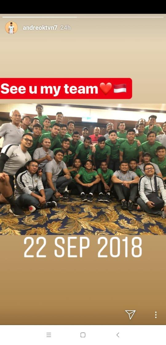 Timnas U-16 Copyright: instagram.com/andreoktvn7